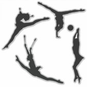 Sticker Gymnastique rythmique Silhouette (Devant)