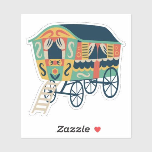 Sticker Gypsy Wagon (Feuille)