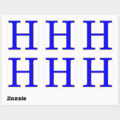Sticker H Lettre Bleue (Feuille)