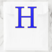 Sticker H Lettre Bleue (Sac)