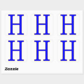 Sticker H Lettre Bleue (Feuille)