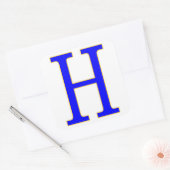 Sticker H Lettre Bleue (Enveloppe)