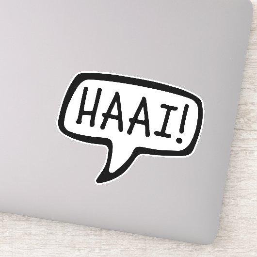 Sticker HAAI ! Bonjour, Bonjour, Salutation informelle en  (Détail)