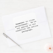 Sticker haakjes sluiten (Envelop)