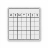 Sticker Habit Tracker, Journal des puces, Calendrier de la (Devant)