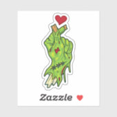 Sticker Haché de Coeur main Zombie - Hallo de KPop Lover (Feuille)