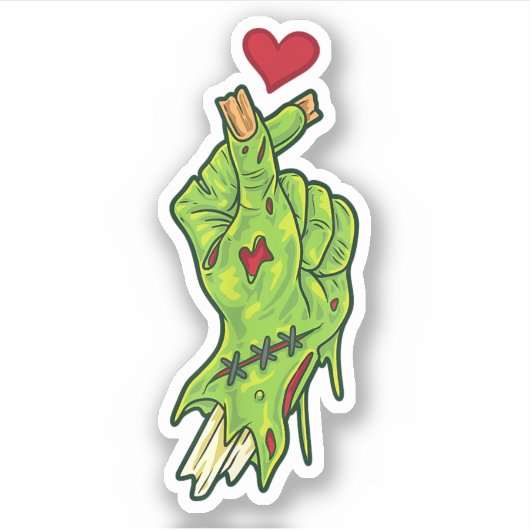 Sticker Haché de Coeur main Zombie - Hallo de KPop Lover (Devant)