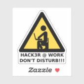 Sticker Hacker au travail (Feuille)