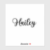 Sticker Hailey Name - Calligraphie manuscrite (Feuille)
