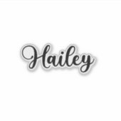 Sticker Hailey Name - Calligraphie manuscrite (Devant)