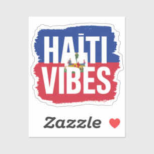 Sticker Haïti Vibes Drapeau haïtien graphique