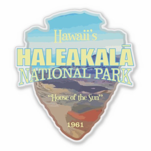 Sticker Haleakala NP (flèche) (Devant)