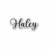 Sticker Haley Name - Calligraphie manuscrite (Devant)