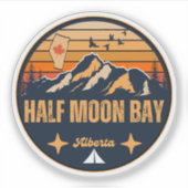 Sticker Half Moon Bay, Alberta (Devant)