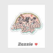 Sticker Half Moon Bay, Californie (Feuille)