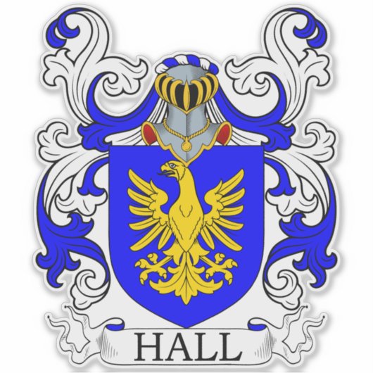 Sticker Hall Family Crest (Devant)