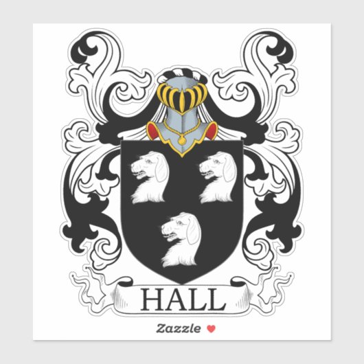Sticker Hall Family Crest (Feuille)