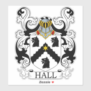 Sticker Hall Family Crest