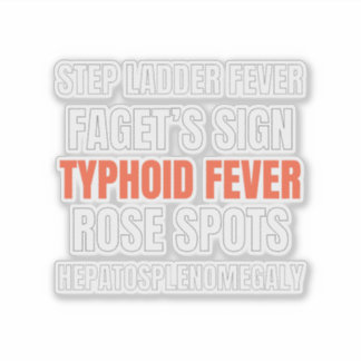 Sticker Hallmark de fièvre typhoïde - Design Médicale
