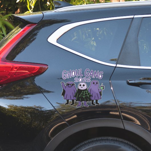 Sticker Halloween 2025, Ghoul Gang Coffee Squad (Coté voiture)
