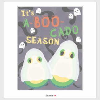Sticker Halloween A-BOO-Cado Éffrayant Cute Avocado Ghosts