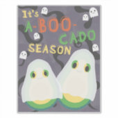 Sticker Halloween A-BOO-Cado Éffrayant Cute Avocado Ghosts (Devant)