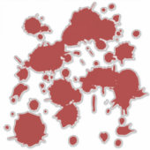 Sticker Halloween à éclaboussure de sang (Devant)