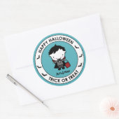 Sticker Halloween Aqua Treat Bag Étiquette (Enveloppe)