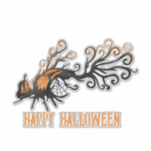 Sticker Halloween/arbre/citrouille/chute (Devant)