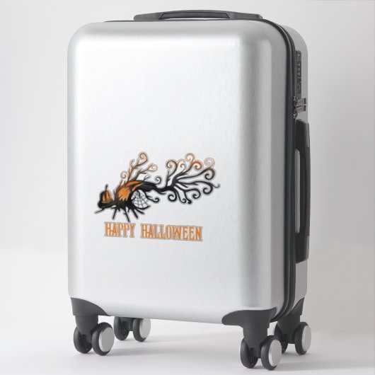 Sticker Halloween/arbre/citrouille/chute (Sur valise)