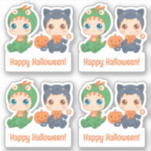 Sticker Halloween Baby Black Cat Dragon Custom Text 4 (Devant)