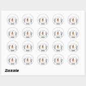 Sticker Halloween Baby shower Little Boo est due (Feuille)