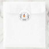 Sticker Halloween Baby shower Little Boo est due (Sac)