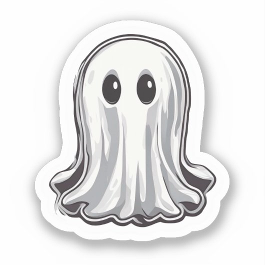 Sticker Halloween blanc simple (Recto)