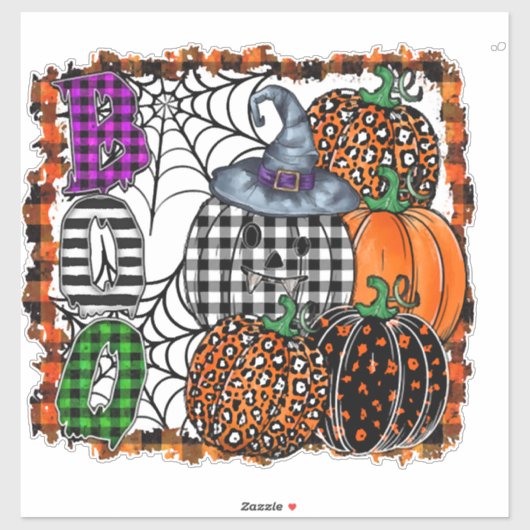 Sticker Halloween Boo (Feuille)