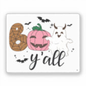 Sticker Halloween Boo Y'all (Recto)