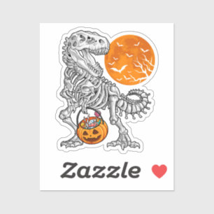 Sticker Halloween Boys Dinosaur Skeleton T rex Scanner Pum