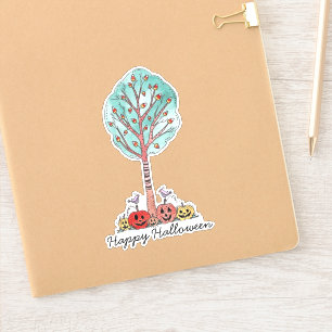 Sticker Halloween Candy Cornier Tree