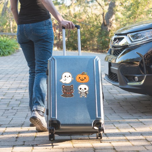 Sticker Halloween Characters � Ghost, Pumpkin, Black Cat & (Valise Insitu)