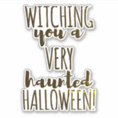 Sticker Halloween -citation drôle (Devant)