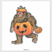 Sticker Halloween Citrouille Bigfoot (Feuille)