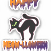 Sticker Halloween Citrouille de Chat Noir (Devant)