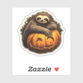 Sticker Halloween classique à thème Sloth T-shirt (Feuille)