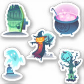 Sticker Halloween Conception de la fête à thème (Devant)