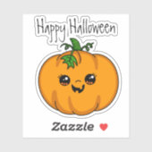 Sticker Halloween Cute Citrouille personnalisé (Feuille)