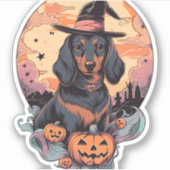 Sticker Halloween Dachshund (Devant)