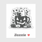 Sticker Halloween de livre (Feuille)