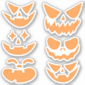 Sticker Halloween Déplaisant effraction mal visage Éffraya (Devant)