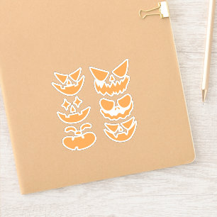Sticker Halloween Déplaisant effraction mal visage Éffraya