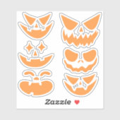 Sticker Halloween Déplaisant effraction mal visage Éffraya (Feuille)